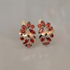 Срібні сережки з золотими накладками