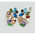 Срібні сережки з золотими накладками