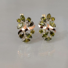 Срібні сережки з золотими накладками