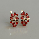 Срібні сережки з золотими накладками