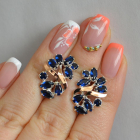 Срібні сережки з золотими накладками