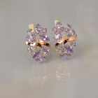 Срібні сережки з золотими накладками