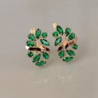 Срібні сережки з золотими накладками