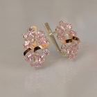 Срібні сережки з золотими накладками