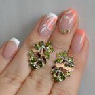 Срібні сережки з золотими накладками