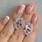 Срібні сережки з золотими накладками