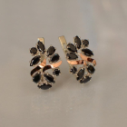 Срібні сережки з золотими накладками