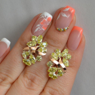 Срібні сережки з золотими накладками