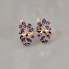 Срібні сережки з золотими накладками