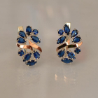 Срібні сережки з золотими накладками