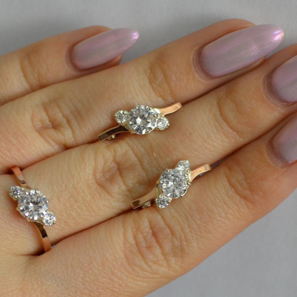 Срібний комплект з золотими вставками