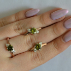 Срібний комплект з золотими вставками