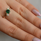 Срібна каблучка з золотими вставками