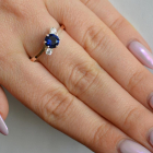 Срібна каблучка з золотими вставками