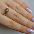 Срібна каблучка з золотими вставками