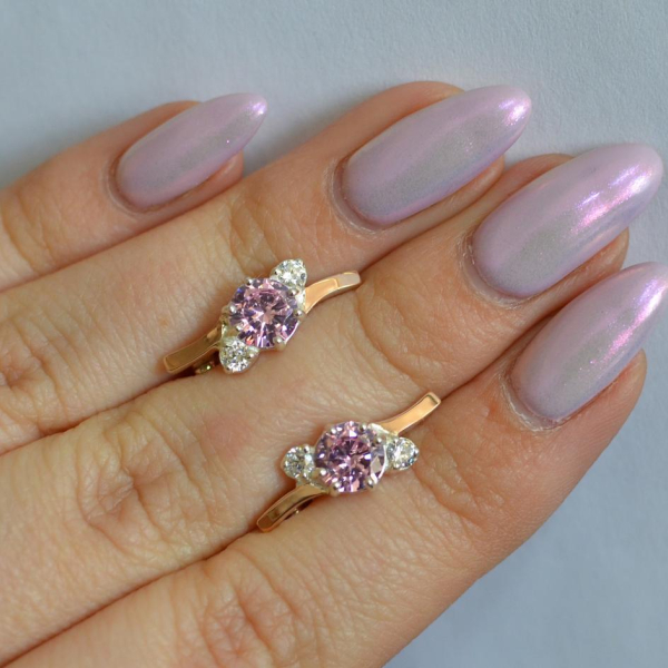 Серебряные серьги с золотыми вставками