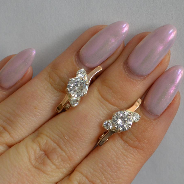 Серебряные серьги с золотыми вставками