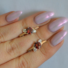 Серебряные серьги с золотыми вставками