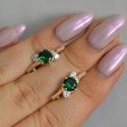 Серебряные серьги с золотыми вставками