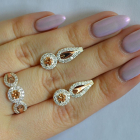 Серебряный набор с золотыми пластинами