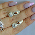 Серебряный набор с золотыми пластинами