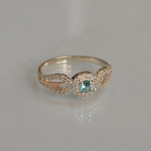 Срібна каблучка з золотими пластинами