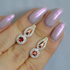 Срібні сережки з золотими пластинами