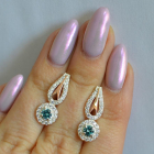 Срібні сережки з золотими пластинами