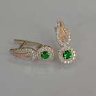 Срібні сережки з золотими пластинами