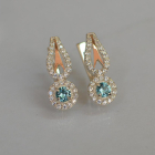 Срібні сережки з золотими пластинами