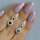 Срібні сережки з золотими пластинами