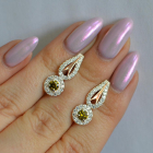 Срібні сережки з золотими пластинами