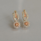 Срібні сережки з золотими пластинами