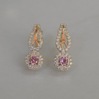 Срібні сережки з золотими пластинами