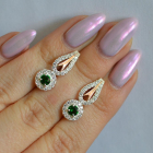 Срібні сережки з золотими пластинами