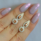 Срібні сережки з золотими пластинами