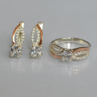 Срібний набір з золотими вставками