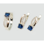 Срібний набір з золотими вставками