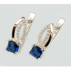 Срібні сережки з золотими вставками