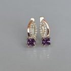 Срібні сережки з золотими вставками