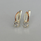 Срібні сережки з золотими вставками