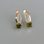 Срібні сережки з золотими вставками