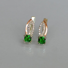 Срібні сережки з золотими вставками