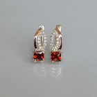 Срібні сережки з золотими вставками