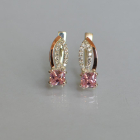 Срібні сережки з золотими вставками