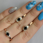 Срібний комплект з золотом