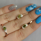 Срібний комплект з золотом