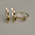 Срібний комплект з золотом