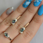 Срібний комплект з золотом