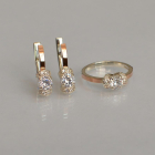 Срібний комплект з золотом